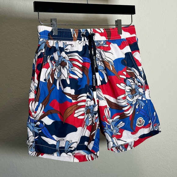 Moncler Floral Camo Print Swim Trunks - Picture 6 of 12